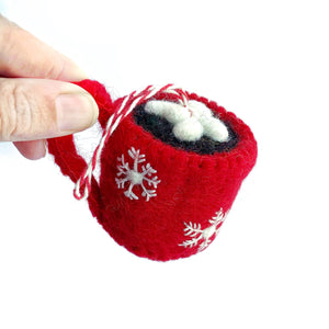 Hot Chocolate Felt Ornament