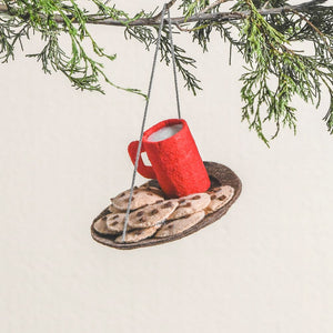 Milk and Cookies Felt Ornament