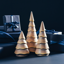 Load image into Gallery viewer, Ceramic Holiday Tree Trio, Amethyst Glow
