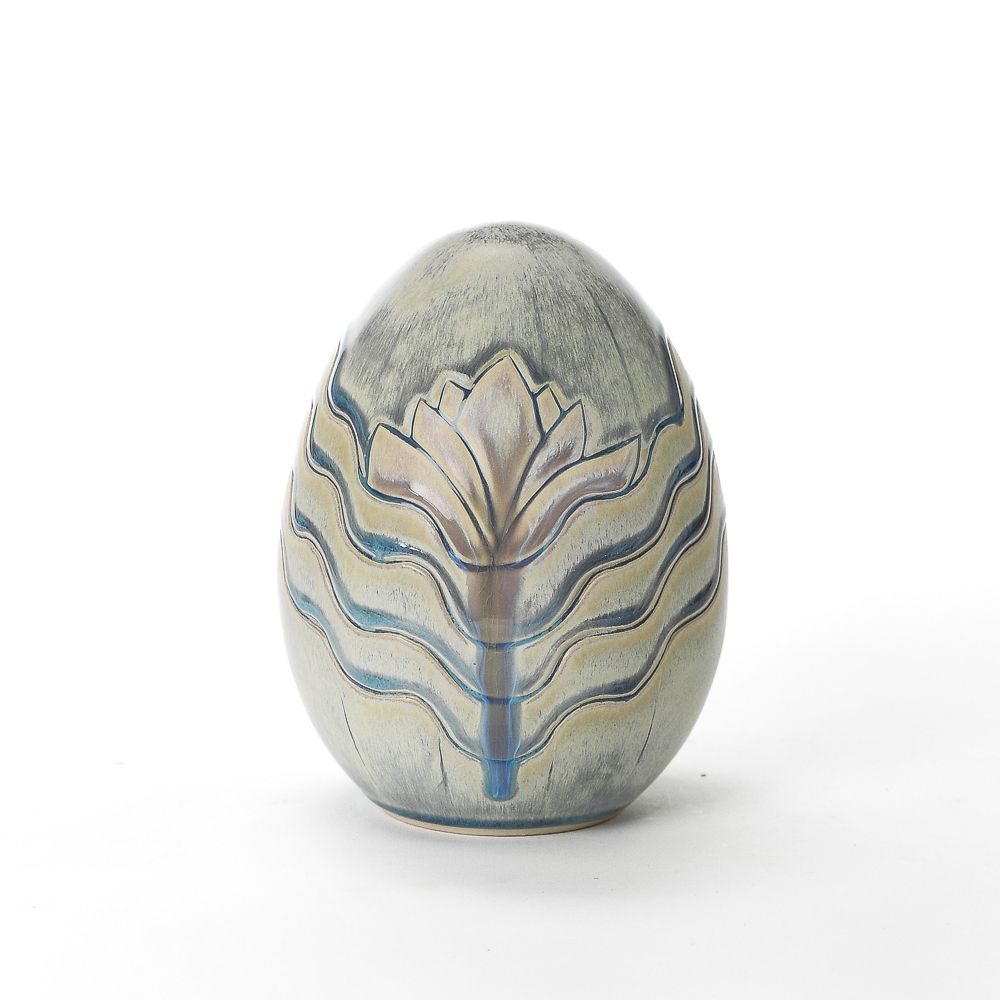 Hand Carved Large Egg #264