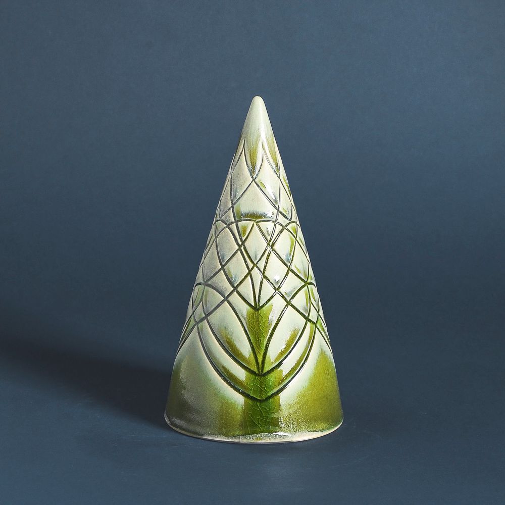 Hand Thrown Ceramic Holiday Tree #091