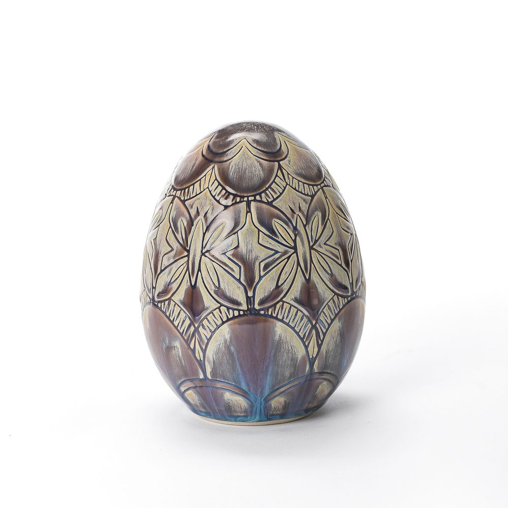 Hand Carved Large Egg #234