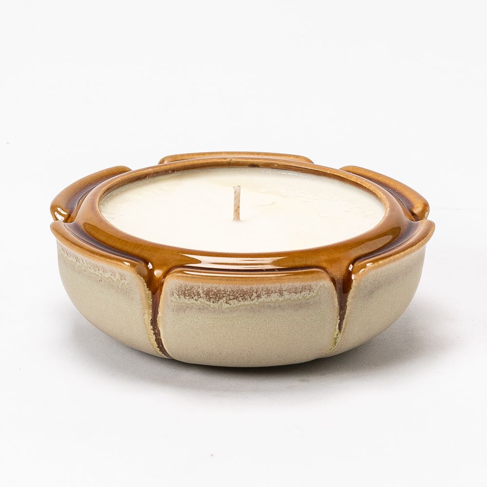 Large Flower Dish Candle, Gatsby