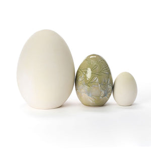 Hand Carved Medium Egg #296