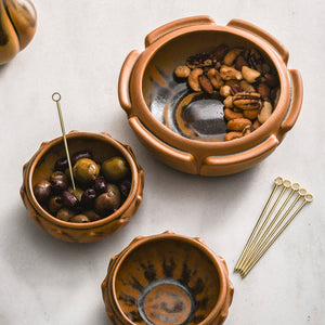 Small Flower Dish, Chestnut