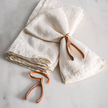 Load image into Gallery viewer, Stone Washed Linen Napkins Ivory, Set of 4
