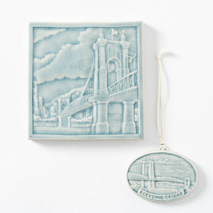 Roebling Bridge Bundle, Tile + Ornament | Teton