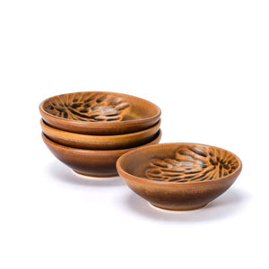 Emilia Small Bowls Set of 4, Chestnut