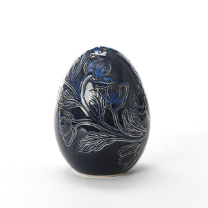 Hand Carved Large Egg #252