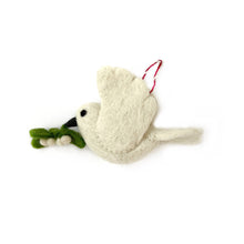 Load image into Gallery viewer, Dove with Olive Branch Felt Ornament
