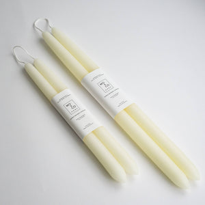 Tapered Beeswax Candles, Natural White