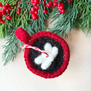 Hot Chocolate Felt Ornament