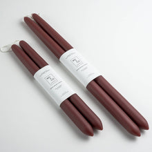 Load image into Gallery viewer, Tapered Beeswax Candles,  Burgundy
