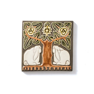 Grove Bunny Tile, Acorn