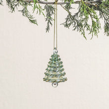 Load image into Gallery viewer, Blown Glass Ornament - Green Spruce Tree
