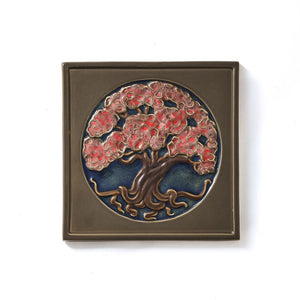 Tree Of Life Tile - 8" x 8" - Cherry Blossom