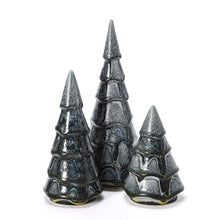 Load image into Gallery viewer, Ceramic Holiday Tree Trio, Mistletoe
