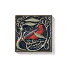 Load image into Gallery viewer, Hand Painted Revival Bird Tiles, Cardinal
