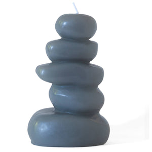 Ebb + Flow Cairn Candle - Medium Gray