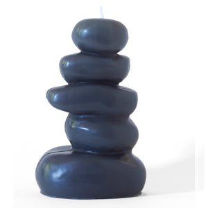 Ebb + Flow Cairn Candle - Dark Gray