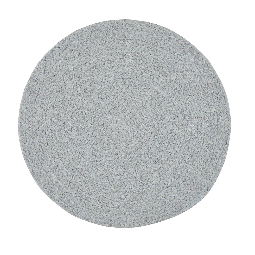 Essex Round Placemat, Blue Mist