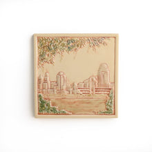 Load image into Gallery viewer, Cincinnati Skyline Tile Handpainted
