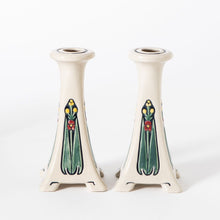 Load image into Gallery viewer, 1920 Shirayamadani Candlesticks Set, Hand Painted
