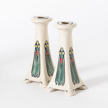 Load image into Gallery viewer, 1920 Shirayamadani Candlesticks Set, Hand Painted
