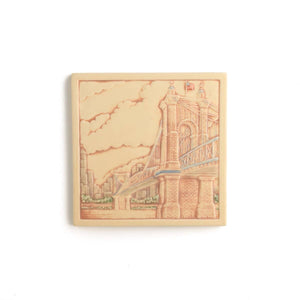 Roebling Bridge Tile | Hand Painted